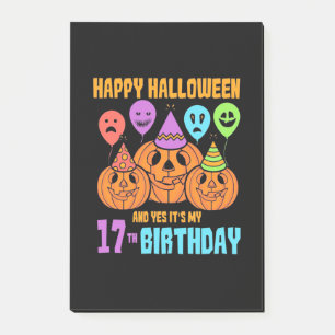 Happy Halloween 17th Birthday Post-it Notes