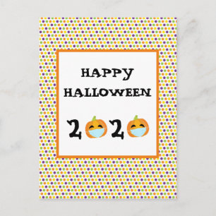 Happy Halloween 2020 Pumpkin Postcard