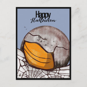 Happy Halloween 2020 Spooky Mask Postcard