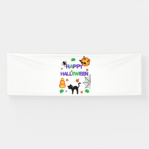 Happy Halloween 2.5x8 Vinyl Banner
