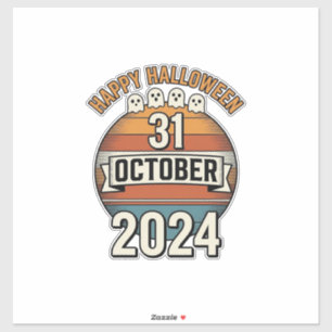 Happy Halloween 31 October Vintage Ghost Design_1
