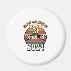 Happy Halloween 31 October Vintage Ghost Design_1 Magnet