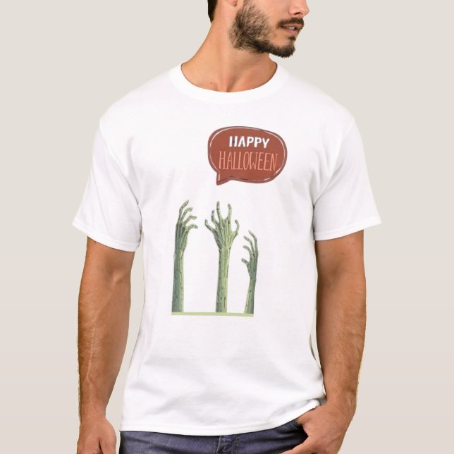 Happy Halloween 3-Hand Scary | Spooky Tee (Front)