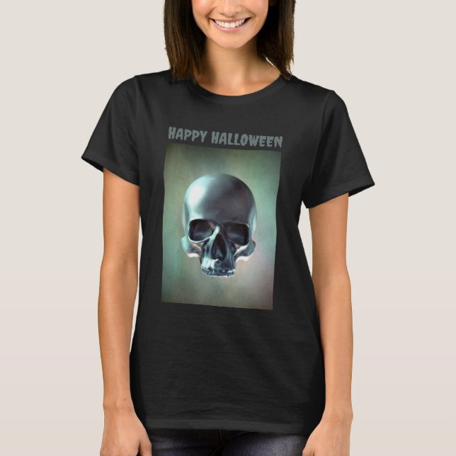 Happy Halloween. 3D skull render T-Shirt (Front)