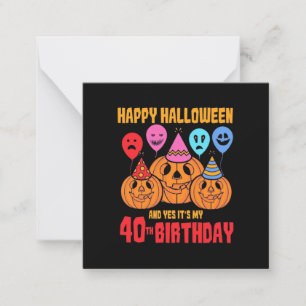 Happy Halloween 40th Birthday Card