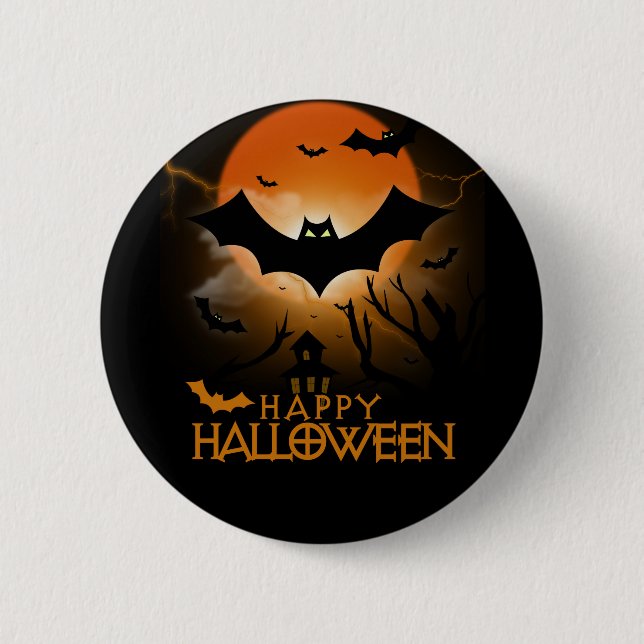Happy Halloween 6 Cm Round Badge (Front)