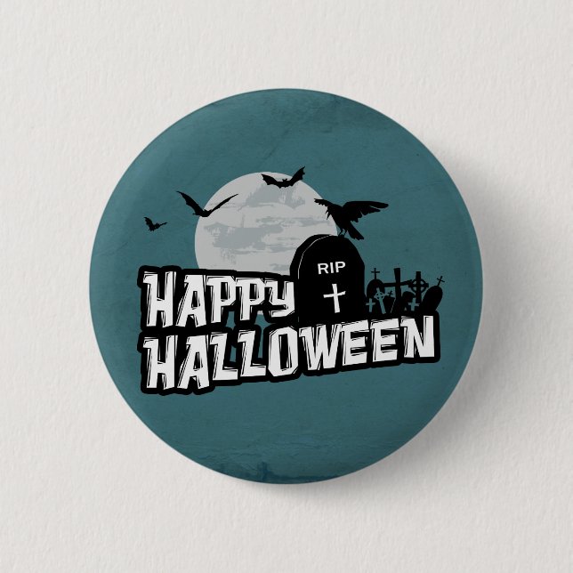 Happy Halloween 6 Cm Round Badge (Front)