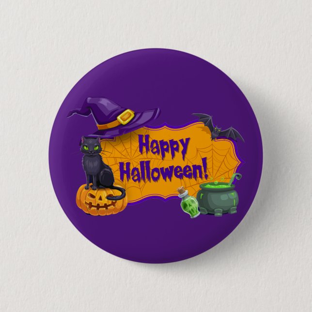 Happy Halloween  6 Cm Round Badge (Front)