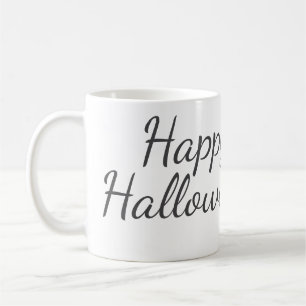 Happy Halloween add family name calligraphy modern Coffee Mug