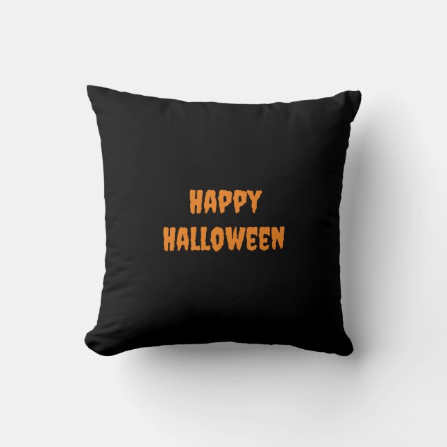 Happy Halloween and Abstract Art Cushion (Front)