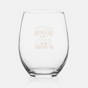 Happy Halloween And My Birthday Vintage Design_1 Stemless Wine Glass