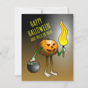Happy Halloween and Trick or Treat Card