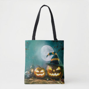 Happy Halloween Art Funny Jack O Lantern Halloween Tote Bag