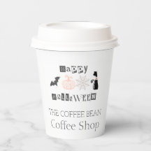 Happy Halloween, Autumn Coffee Shop Business