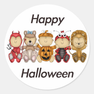 Happy Halloween (babies) Classic Round Sticker