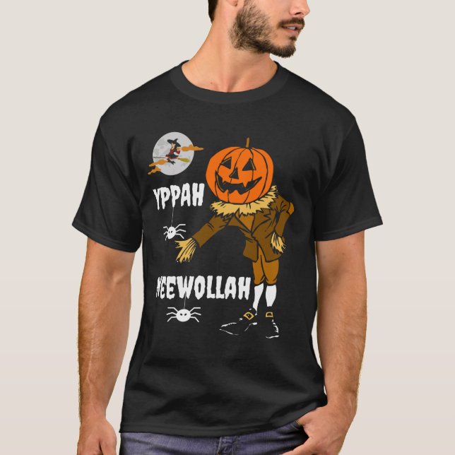 Happy Halloween, Backwards Letter T-Shirt (Front)