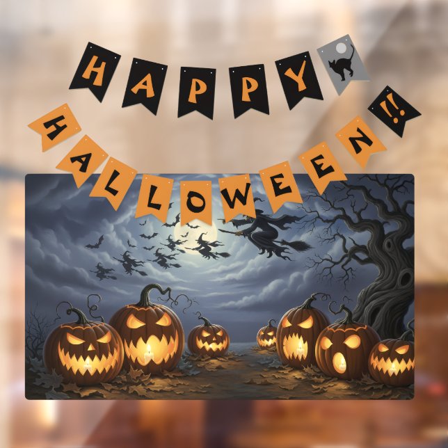 Happy Halloween Banner, Witches, Pumkins (Sheet 2)
