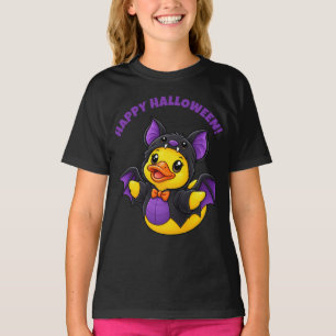 Happy Halloween Bat Costume Rubber Duck T-Shirt
