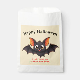 Happy Halloween Bat Custom Favour Bag
