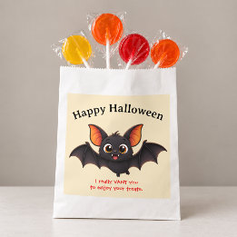 Happy Halloween Bat Custom Favour Bag