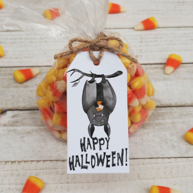 Happy Halloween Bat Gift Tag (Creator Uploaded)