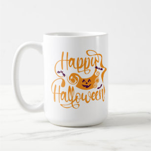 Happy Halloween bats  jack o lantern  Coffee Mug