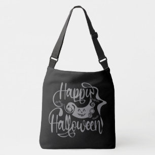 Happy Halloween bats jack o lantern Crossbody Bag