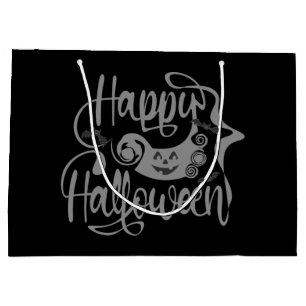 Happy Halloween bats jack o lantern Large Gift Bag