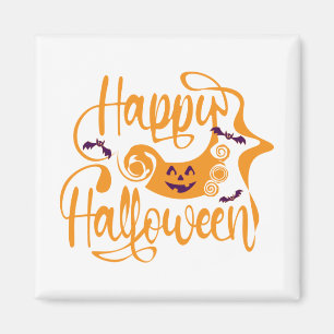 Happy Halloween bats jack o lantern Magnet