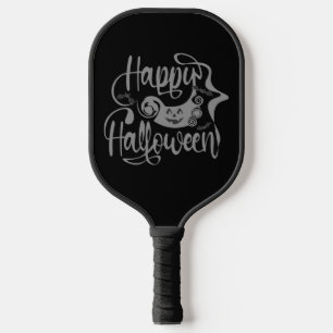 Happy Halloween bats jack o lantern Pickleball Paddle