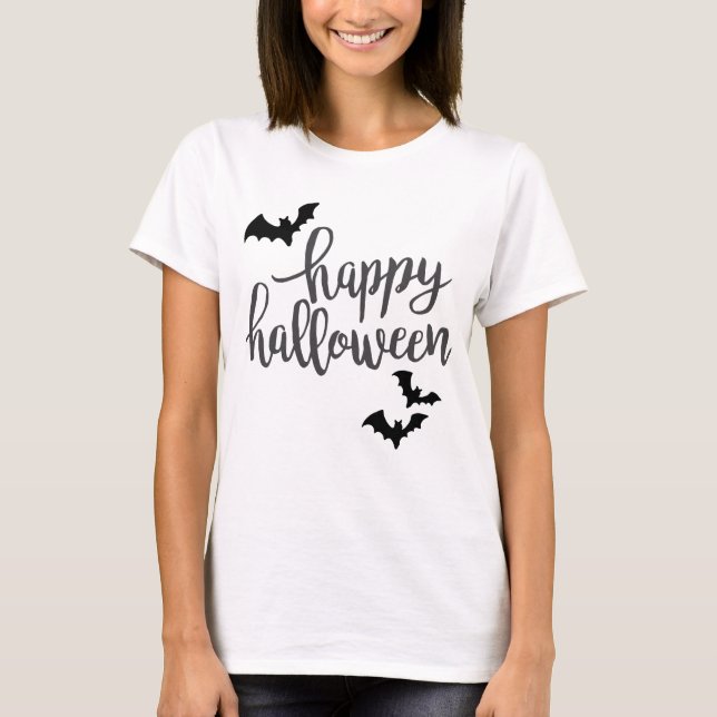 Happy Halloween Bats T-Shirt (Front)