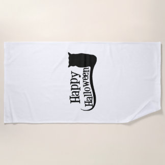 happy halloween beach towel