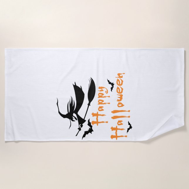 Happy Halloween Beach Towel (Front)