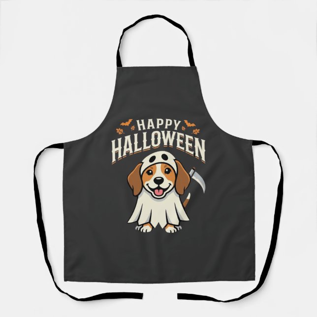 Happy Halloween Beagle Dog Design_1 Apron (Front)