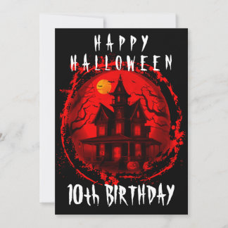 HAPPY HALLOWEEN BIRTHDAY CUSTOM PARTY INVITATION
