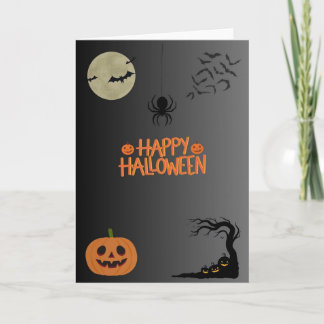Happy Halloween Black Card