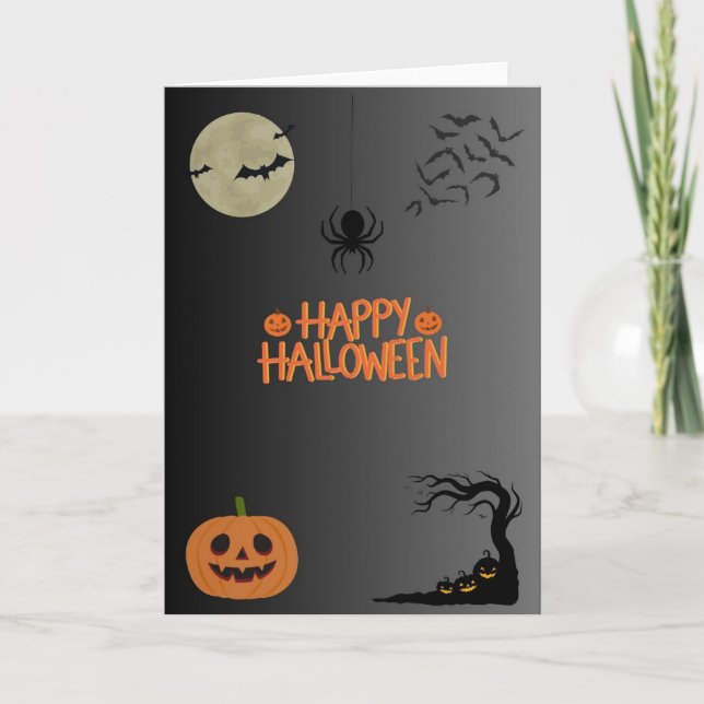 Happy Halloween Black Card (Front)