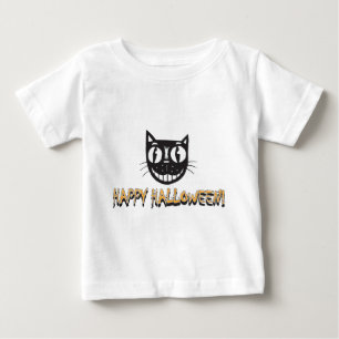 Happy Halloween Black Cat Baby T-Shirt