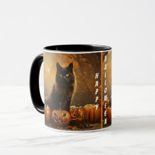 Happy Halloween Black Cat Collection Mug