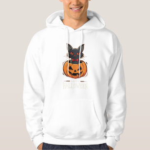 Happy Halloween Black Cat Pumpkin Design_1 Hoodie