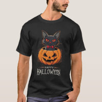 Happy Halloween Black Cat Pumpkin Design_1