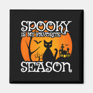 Happy Halloween Black Cat - Spooky Season - Funny Magnet