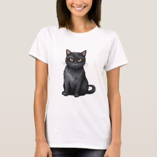Happy Halloween Black Cat Spooky Season T-Shirt