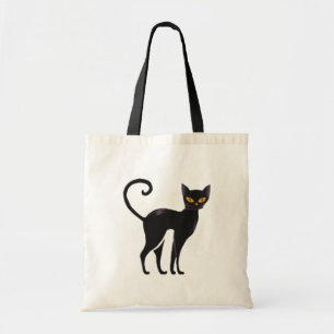 Happy Halloween Black Cat Spooky Season Tote Bag