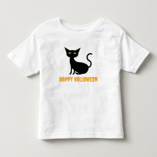 Happy Halloween Black Cat Toddler T-Shirt