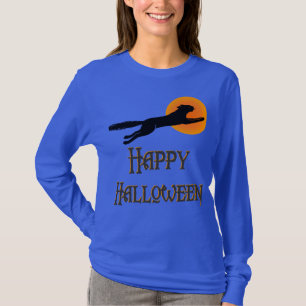 Happy Halloween Black Cat Vintage Art T-shirt