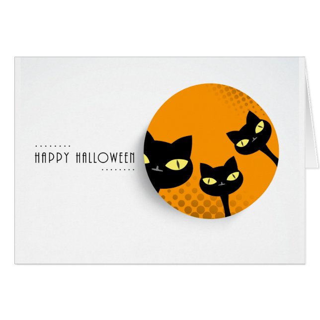 Happy Halloween: Black Cats (Front Horizontal)