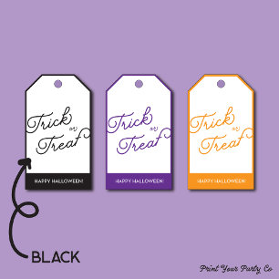 Happy Halloween Black Gift Tag