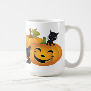 Happy Halloween Black Kitty Mug
