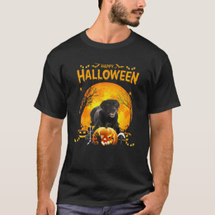 Happy Halloween Black Lab Dog Pumpkin Costumes Tha T-Shirt